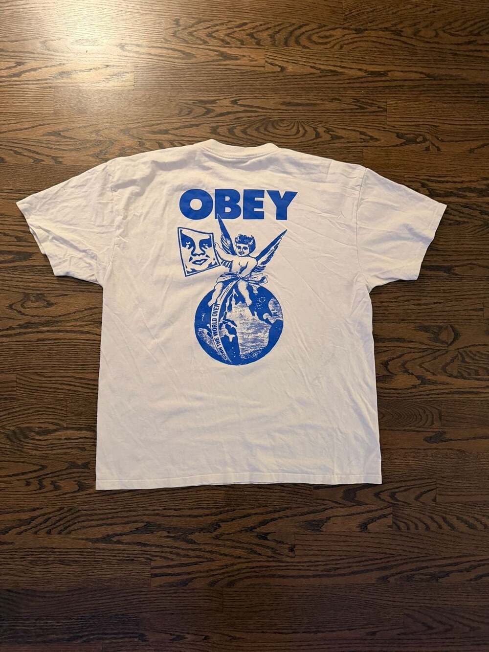 Obey Peep Hole Graphic T-Shirt White Men's XL